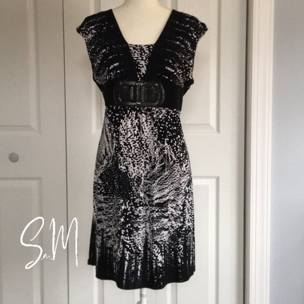 Worn Once! Style & Co. Black Pattern Dress
